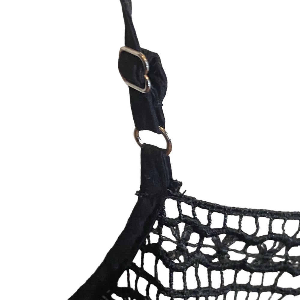 Free People Black Lace Trim Women's Tank Halter Cover Up S - Picture 6 of 10